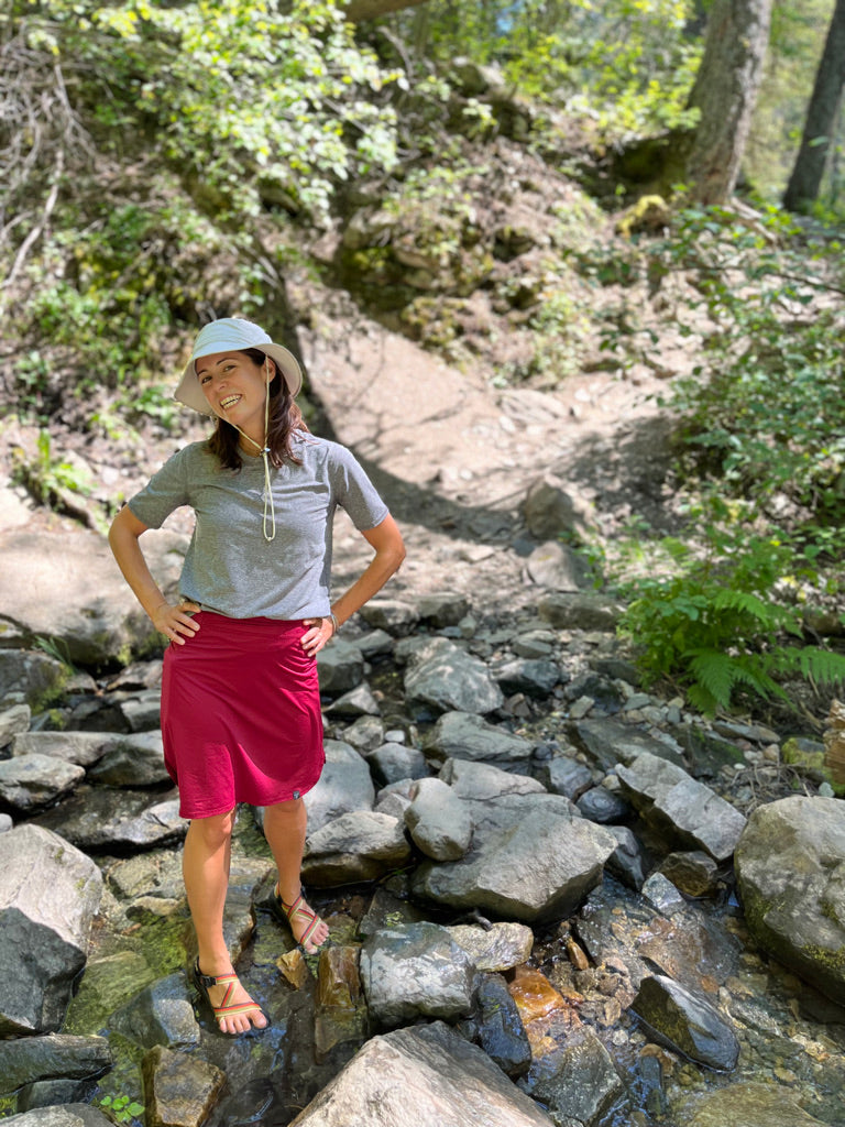 Recycled All Day Active Skirt - Maroon Transcendent Active