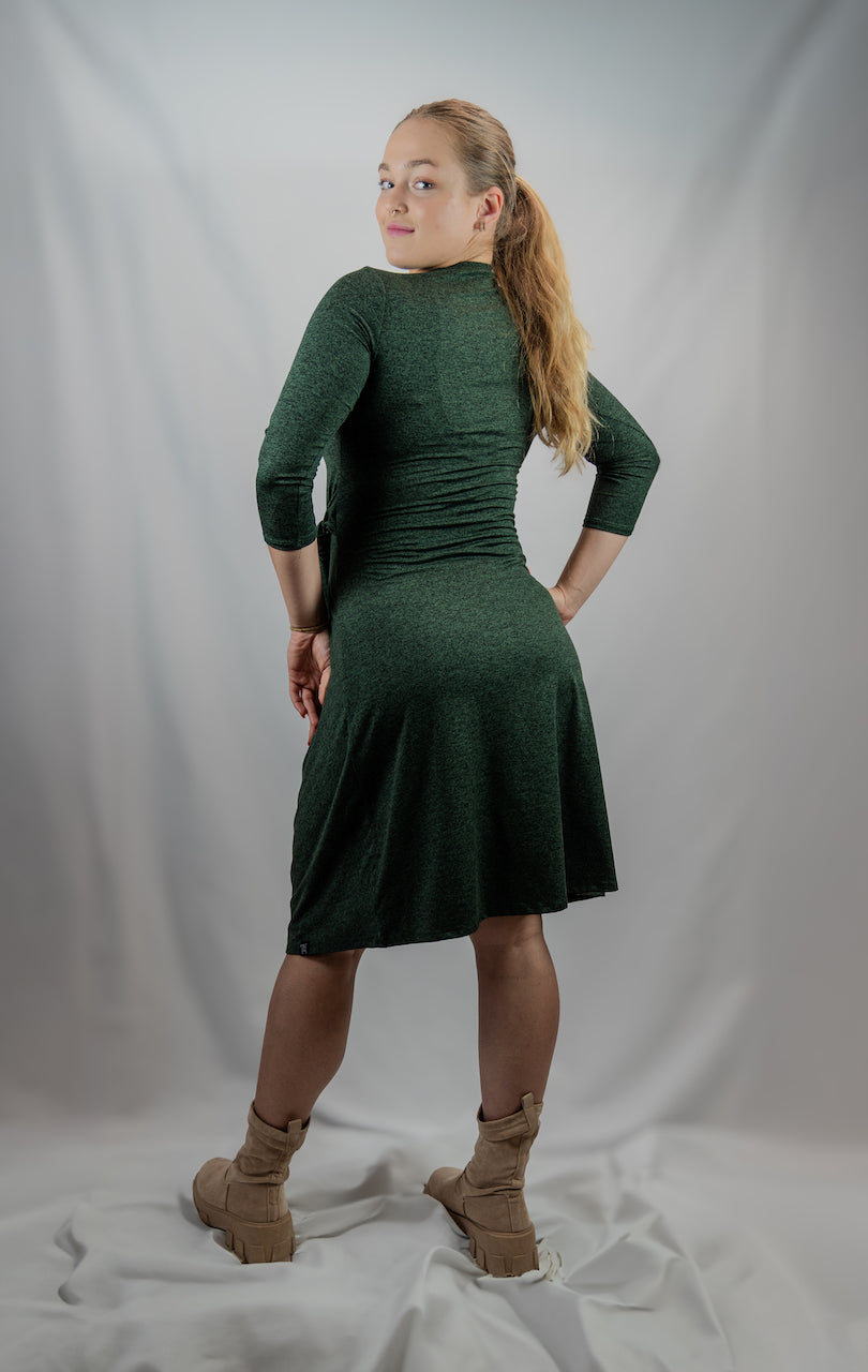 Forest Green Knot Dress – Modest, Elegant & Versatile | Transcendent Active