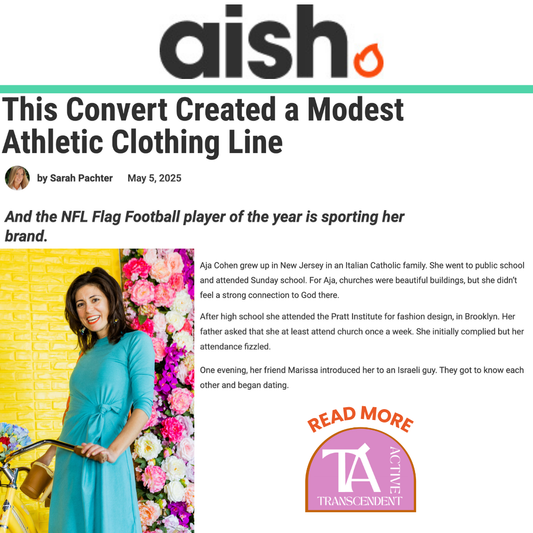From Faith to Fashion: My Journey Creating Modest Activewear with Jewish Pride – As Featured on Aish.com