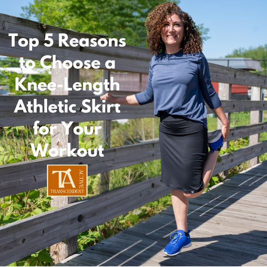 Black Knee-Length Workout Skirt | Transcendent Active - Modest & Functional Activewear