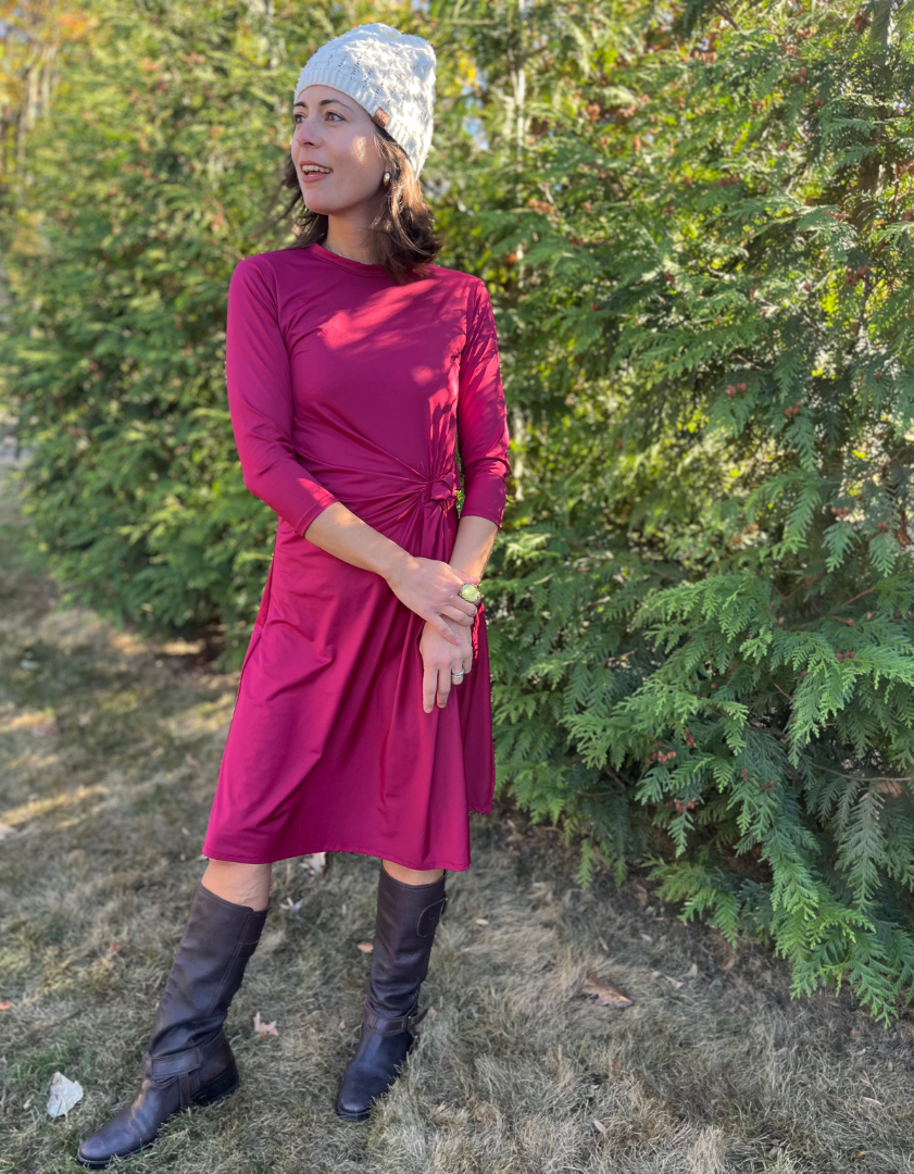 Knot Dress - Cherry Transcendent Active