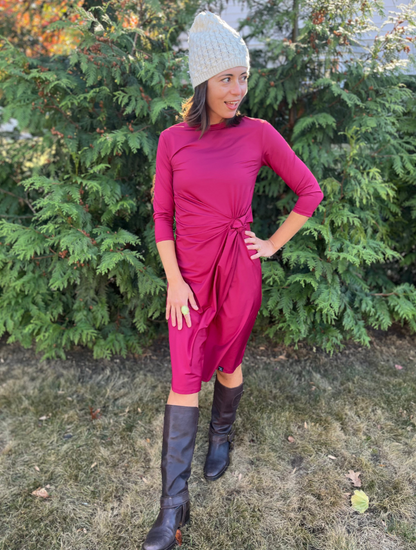 Knot Dress - Cherry Transcendent Active