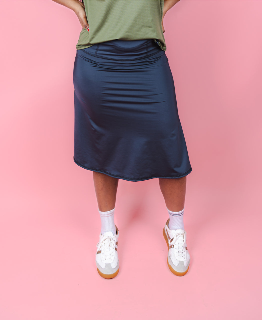 Carbon Gray Skate Skirt | Modest Performance Activewear by Transcendent Active