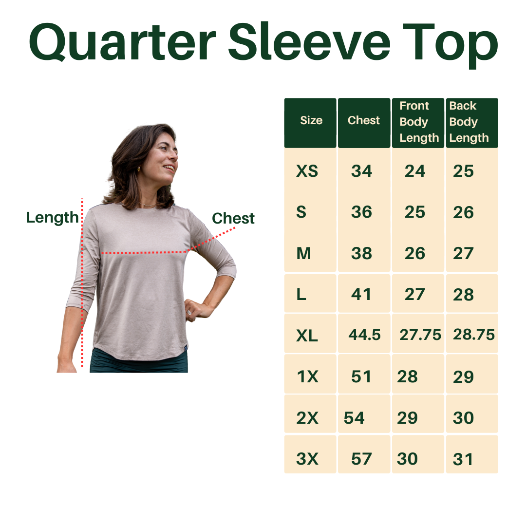 Transcendent Active Sizing Chart | Find Your Perfect Modest Fit