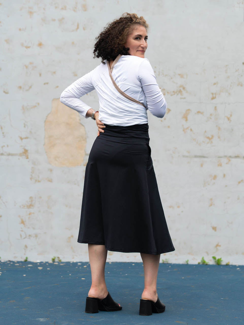 White Mesh Wrap by Transcendent Active – Lightweight Modest Layering Piece
