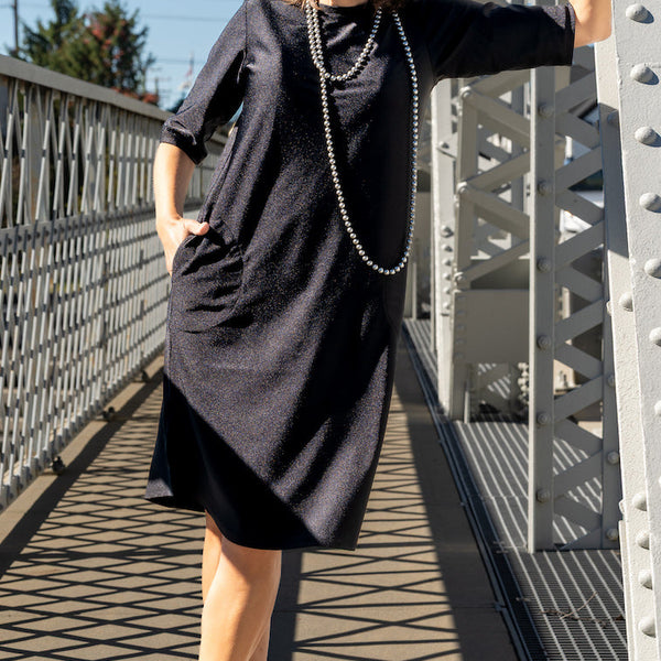 Jet Set Dress - Shiny Black Transcendent Active