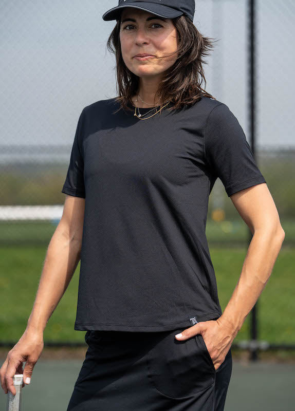 Ease into It Boxy Tee - Black Transcendent Active