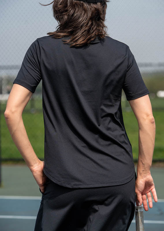 Ease into It Boxy Tee - Black Transcendent Active