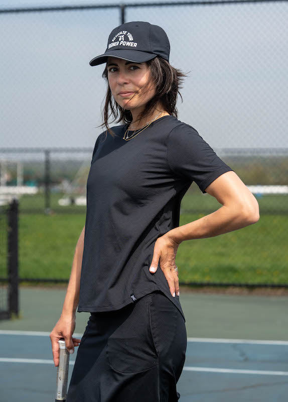 Ease into It Boxy Tee - Black Transcendent Active