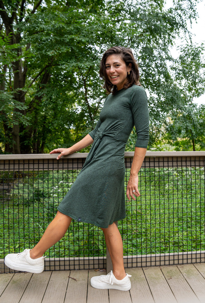 Knot Dress - Forest Green Transcendent Active